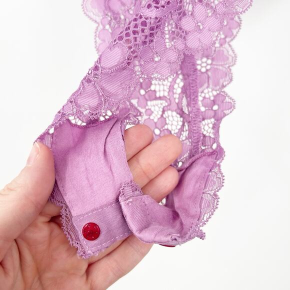 Free People Intimately Womens Fairy Bare It All Lace Floral Tank Bodysuit Size M - Picture 6 of 11